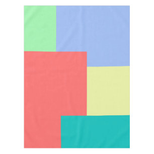 Minimalist Geometric Colour Block Bright Colours Tablecloth