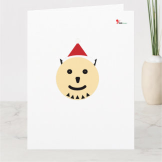 Minimalist Geometric Dog Santa Christmas Folded Gr Card