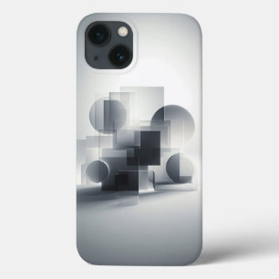 Minimalist Geometric Glass Phone Case - Abstract 