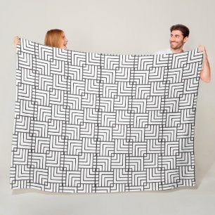 Minimalist Geometric Line Blanket