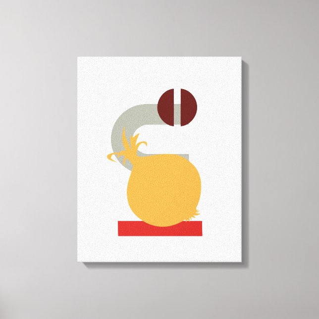 Minimalist Geometric Onion Restaurant Canvas Art (Front)