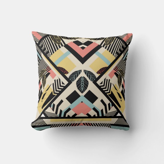Minimalist Geometric: Pattern Design Throw Pillow (Front)