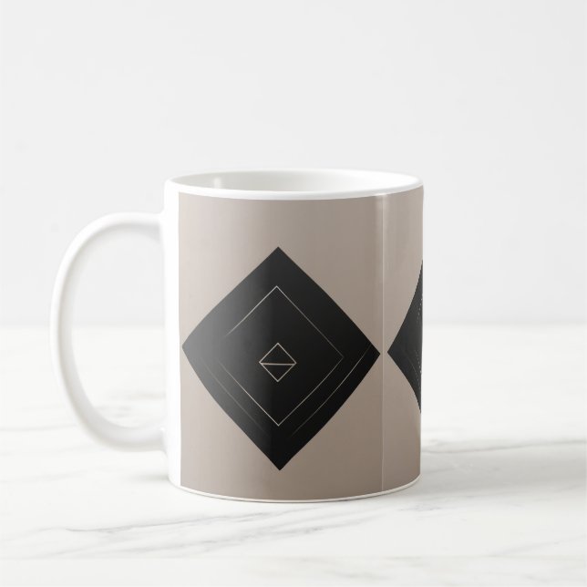 minimalist geometric pattern mug sleek design (Left)
