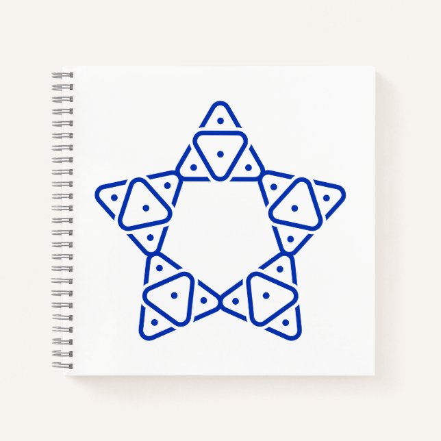 Minimalist Geometric Star of David Art Notebook (Front)