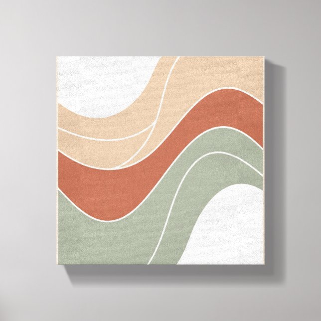 "Minimalist Geometric Wave Wall Art – Scandinavian (Front)