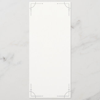 Minimalist Geometric Wedding Menu
