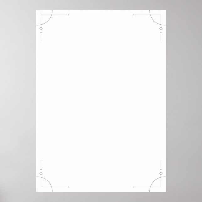 Minimalist Geometric Wedding Seating Chart (Front)