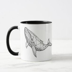Minimalist Geometric Whale Mug