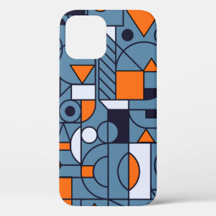 Minimalist Geometry: Retro Abstract Poster iPhone 12 Case