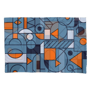 Minimalist Geometry: Retro Abstract Poster Pillowcase