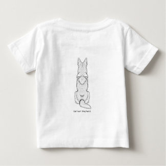 Minimalist German Shepherd Dog Line Art Baby T-Shirt