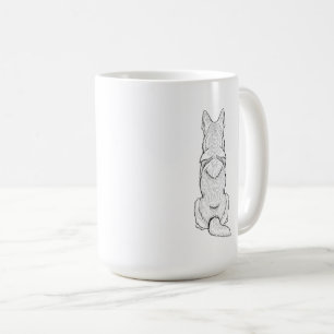 Minimalist German Shepherd Dog Line Art  Coffee Mug