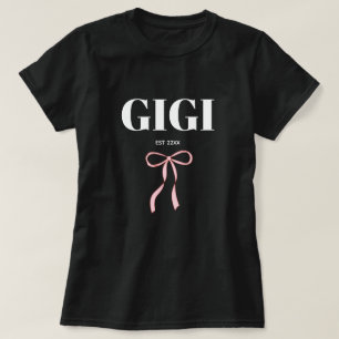Minimalist GIGI Est cute bow pink  T-Shirt
