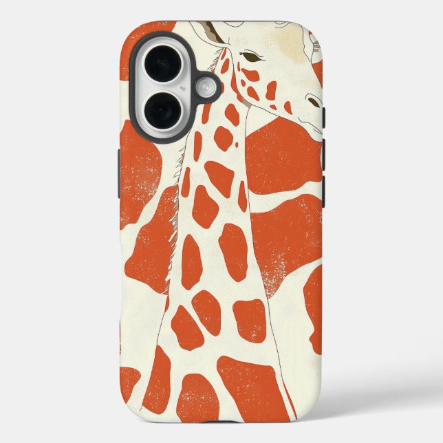 Minimalist Giraffe Print Phone Case (Back)