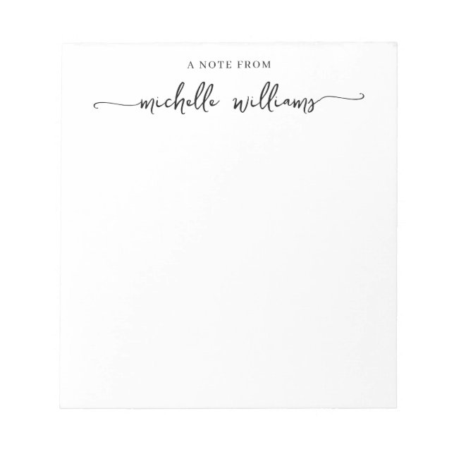 Minimalist Girly Calligraphy Script Note From (Front)