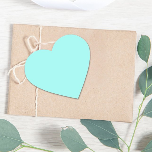 minimalist girly chic aqua blue Turquoise Heart Sticker (minimalist girly chic aqua blue Turquoise Heart Sticker)