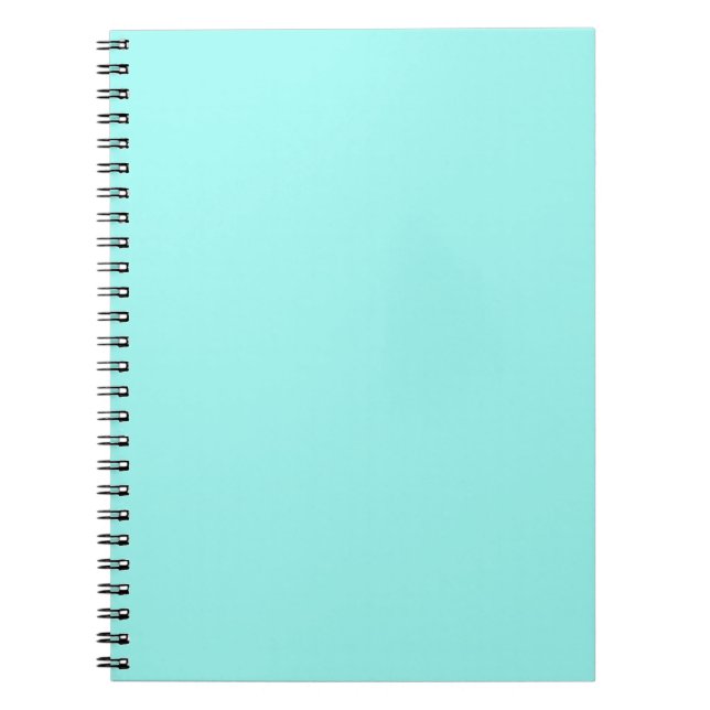 minimalist girly chic aqua blue Turquoise Notebook (Front)