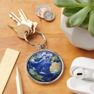 Minimalist Globe Accessory Travel & Nature Design Keychain