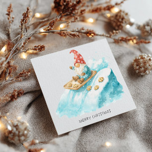Minimalist Gnome Merry Christmas Holiday Card