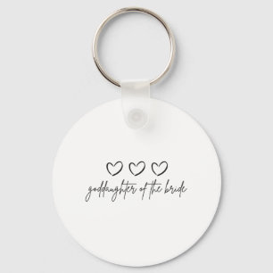 Minimalist Goddaughter Of The Bride Matching Weddi Keychain