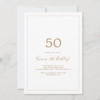 Minimalist Gold 50th Birthday Party