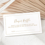 Minimalist Gold Baby Shower Diaper Raffle Enclosure Card<br><div class="desc">This minimalist gold baby shower diaper raffle enclosure card is perfect for a simple baby shower. The modern romantic design features classic gold and white typography paired with a rustic yet elegant calligraphy with vintage hand lettered style. Customizable in any colour. Keep the design simple and elegant, as is, or...</div>