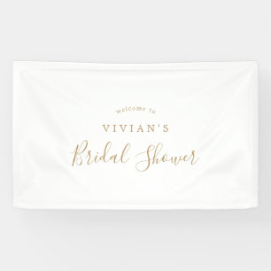 Minimalist Gold Bridal Shower Welcome Banner