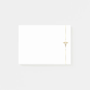 Minimalist Gold Caduceus Symbol Notes