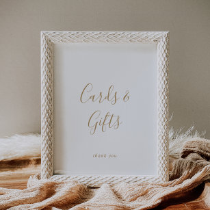 Minimalist Gold Cards and Gifts Sign