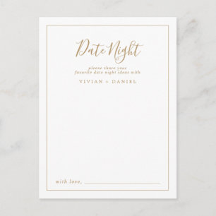 Minimalist Gold Date Night Idea Cards