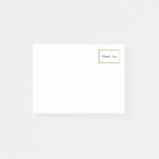 Minimalist Gold Frame Name Post-it Notes