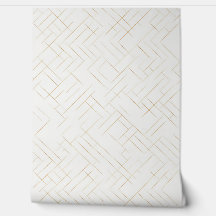 Minimalist Gold Geometric Line Wallpaper
