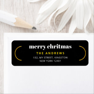 Minimalist Gold Glitter Christmas Family