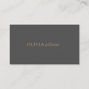 Minimalist Gold Grey Simple Professional Business Card