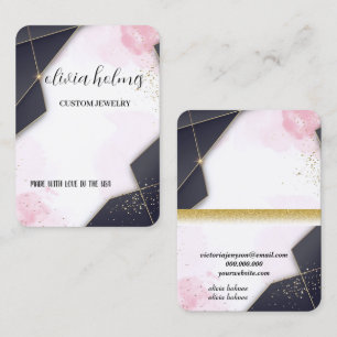 Minimalist Gold-Marbel Jewelry Business Card