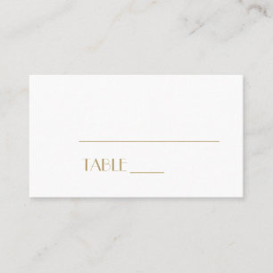Minimalist Gold Modern Art Deco Wedding Place Card