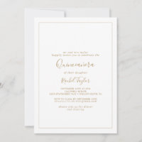 Minimalist Gold Quinceañera