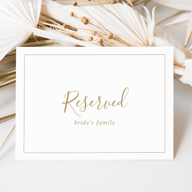 Minimalist Gold Reserved Sign (Creator Uploaded)