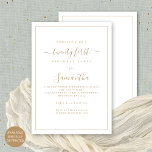 Minimalist Gold Script Border 21st Birthday Party Invitation<br><div class="desc">Elegant Gold Script Border 21st Birthday Party. Available digitally or printed. A minimalist modern text design for your twenty first which is fully customisable, with a single line border. Change the words as required and you can also change text and background colours as well as lots more if you so...</div>