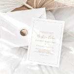 Minimalist Gold Spanish Nuestra Boda Invitation<br><div class="desc">This minimalist gold Spanish nuestra boda invitation is perfect for a simple wedding. The modern romantic design features classic gold and white typography paired with a rustic yet elegant calligraphy with vintage hand lettered style. Customizable in any colour. Keep the design simple and elegant, as is, or personalize it by...</div>