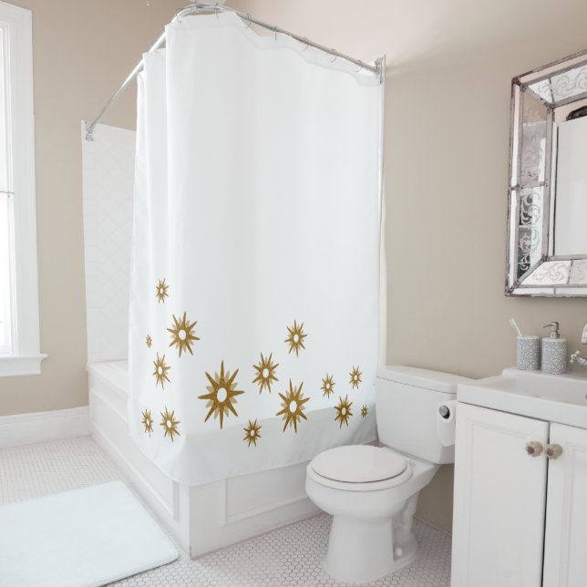 Minimalist Gold Starburst Design | White (In Situ)