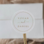 Minimalist Gold Wedding Envelope Seals<br><div class="desc">These minimalist gold wedding envelope seals are perfect for a simple wedding. The modern romantic design features classic gold and white typography paired with a rustic yet elegant calligraphy with vintage hand lettered style. Customizable in any colour. Keep the design simple and elegant, as is, or personalize it by adding...</div>