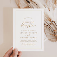 Minimalist Gold Wedding Reception
