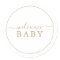 Minimalist Gold Welcome Baby Shower Sticker