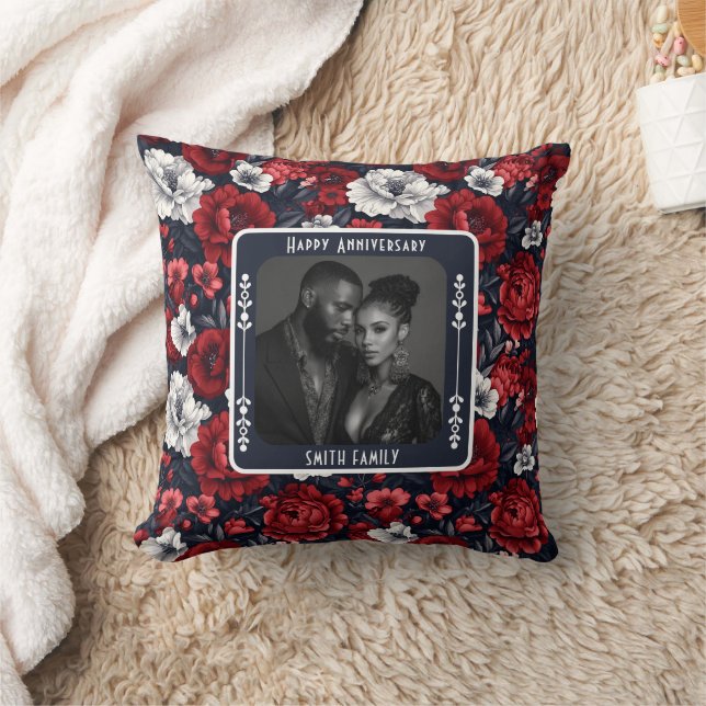 Minimalist Golden Anniversary  Throw Pillow (Blanket)
