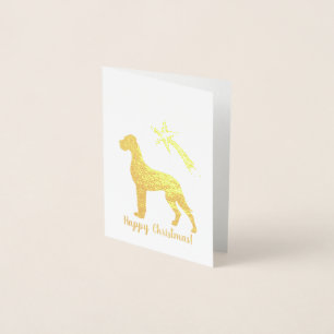 Minimalist golden foil Christmas Card