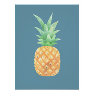 Minimalist Golden Pineapple Poster