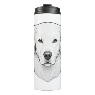 Minimalist Golden Retriever Thermal Tumbler