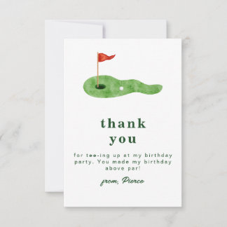 Minimalist Golf Thank You Card