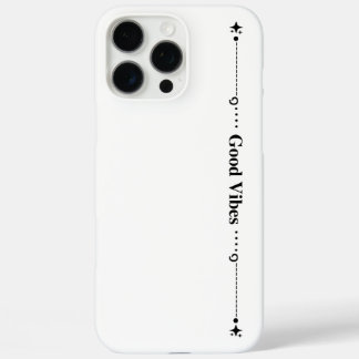 Minimalist "Good Vibes" Celestial White iPhone Cas 16 Pro Max Case